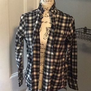 WHO.A.U California Dream M Black plaid button down